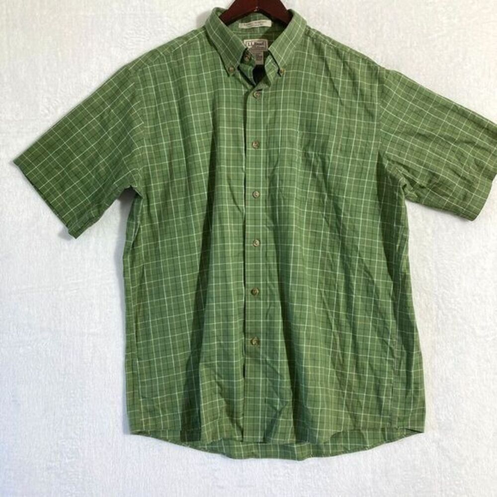 LL Bean‎ Traditional Fit Shirt Mens L Button Up Lightweight Outdoor Hiking